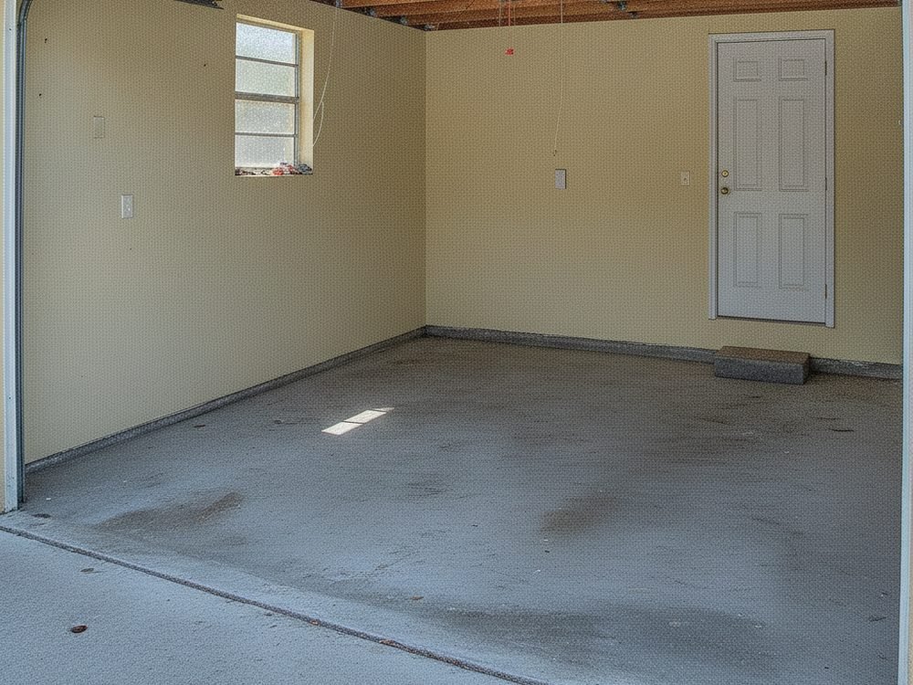 Garage after junk removal, clean and empty